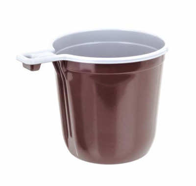 Чашка кофейная 200 мл пластиковая коричнево-белая