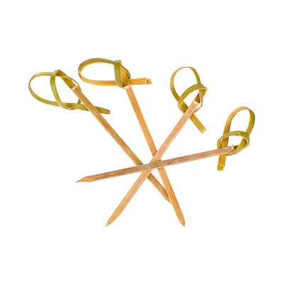 Пика-100-мм-бамбуковая-Узелок-(100-шт) Пика-100-мм-бамбуковая-Узелок-(100-шт)