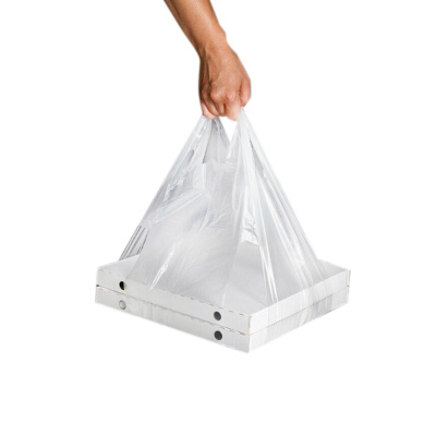 Пакет-майка ПНД 32+24х6014 прозрачная под коробку пиццы