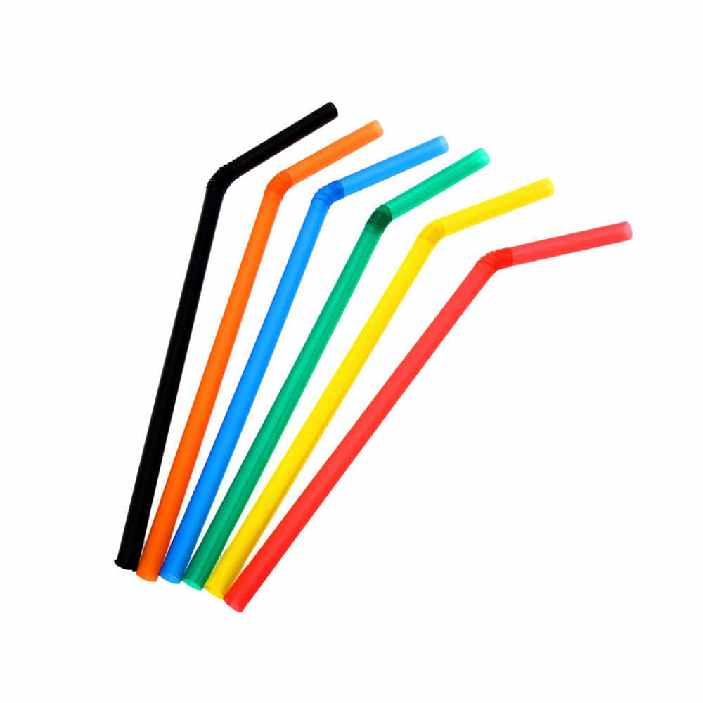 Трубочка 0,521 с изгибом цветная (250шт)