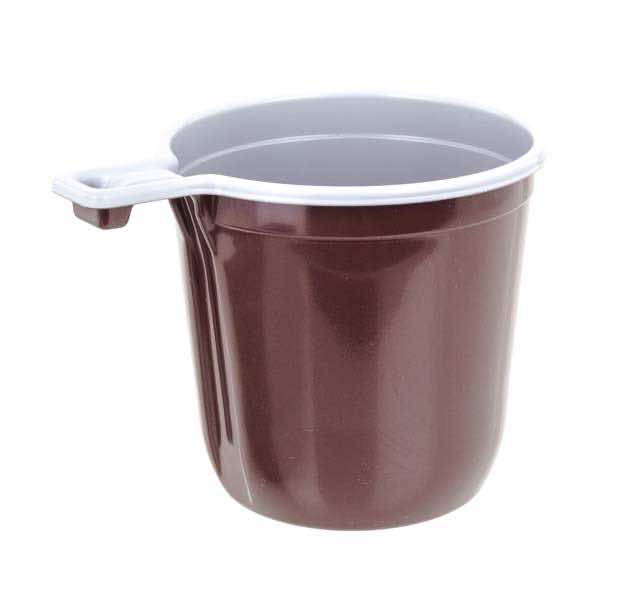 Чашка кофейная 200 мл пластиковая коричнево-белая