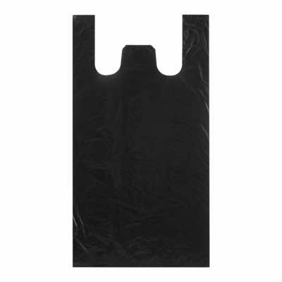 Пакет-майка ПНД 30+12х55=25 черная