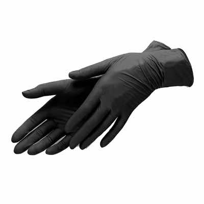 Перчатки нитриловые неопудренные XL черные (НДС 10%)