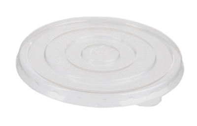 Крышка пластиковая плоская для круглого контейнера бумажного Round Bowl 750 мл OSQ