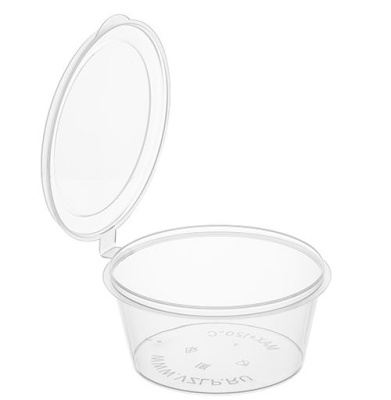 Соусник ПП 50 мл прозрачный с верхним закрытием "2023"