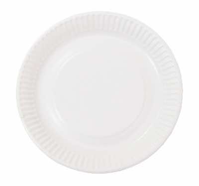 Тарелка картонная d230 БЕЛАЯ рифленая мелованная