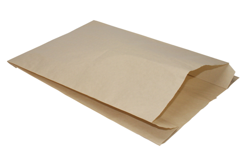 Пакет бумажный 140х60х250 крафт 40 г/м2 с V-образным дном без печати